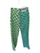 Ragged Jeans Size 26 Cream, Blue & Green Cotton Denim Checkered Colorblock Jeans Cream, Blue & Green / 26