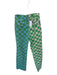 Ragged Jeans Size 26 Cream, Blue & Green Cotton Denim Checkered Colorblock Jeans Cream, Blue & Green / 26
