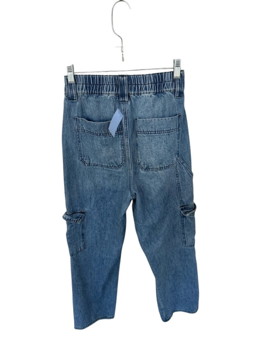 Blank NYC Size XS Med Dark Wash Cotton Blend Elastic Waist Cargo Pockets Jeans Med Dark Wash / XS