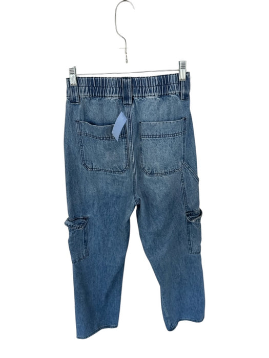Blank NYC Size XS Med Dark Wash Cotton Blend Elastic Waist Cargo Pockets Jeans Med Dark Wash / XS