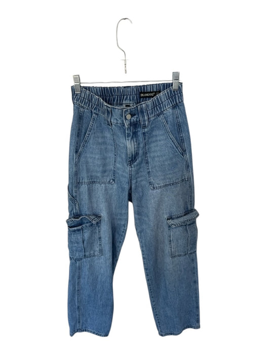 Blank NYC Size XS Med Dark Wash Cotton Blend Elastic Waist Cargo Pockets Jeans Med Dark Wash / XS