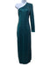 Michael Costello x Revolve Size L Blue Green Polyester One Sleeve Sequin Gown Blue Green / L