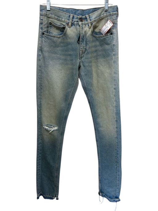 Off White Size 29 Light Wash Cotton Solid Jean Men's Pants Light Wash / 29