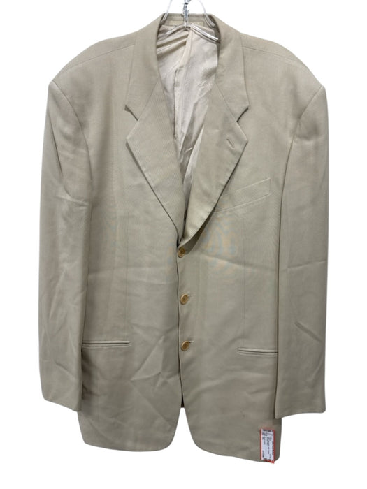 Giorgio Armani Beige Wool Blend Solid 3 button Men's Blazer Beige / 43L