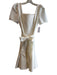 Shoshanna Size 4 White Rayon Blend Half Sleeve Square Neck Belt Dress White / 4
