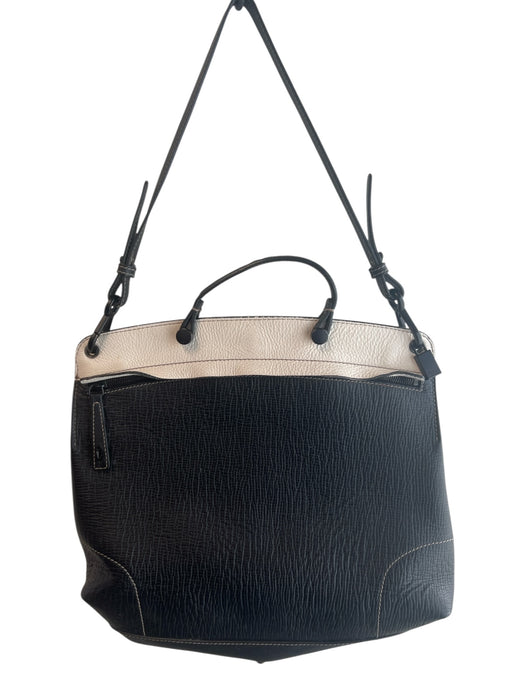 Furla Black Genuine Leather Square Button Close Pockets shoulder bag Bag Black
