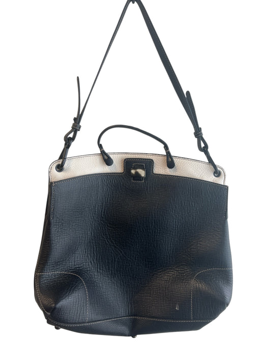 Furla Black Genuine Leather Square Button Close Pockets shoulder bag Bag Black