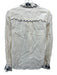 Anthropologie Size 6 Cream & Black Cotton Embroidered Button Down Scalloped Top Cream & Black / 6