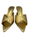 JW PEI Shoe Size 7 Gold Synthetic Upper Metallic Pointed Toe Peep Toe Mules Gold / 7