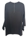 Tibi Size 4 Black Polyester Blend Round Neck Back Zip Shift Long Sleeve Dress Black / 4