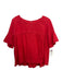 XiRENA Size S Coral Red Cotton Short Sleeve Back Keyhole Boxy Fit Top Coral Red / S