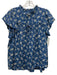 Sea New York Size 8 Blue, White, yellow Silk Cap Sleeve Dots & Floral Top Blue, White, yellow / 8