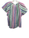 XiRENA Size S White, Green, Purple Cotton & Linen Multi Color Striped Top White, Green, Purple / S