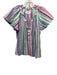 XiRENA Size S White, Green, Purple Cotton & Linen Multi Color Striped Top White, Green, Purple / S