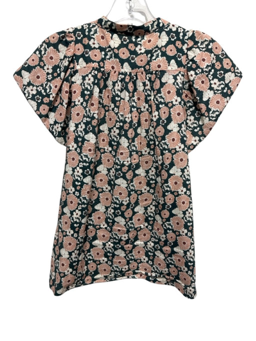 Trovata Birds of Paradis Size S Navy blue, pink & white Cotton & Viscose Top Navy blue, pink & white / S
