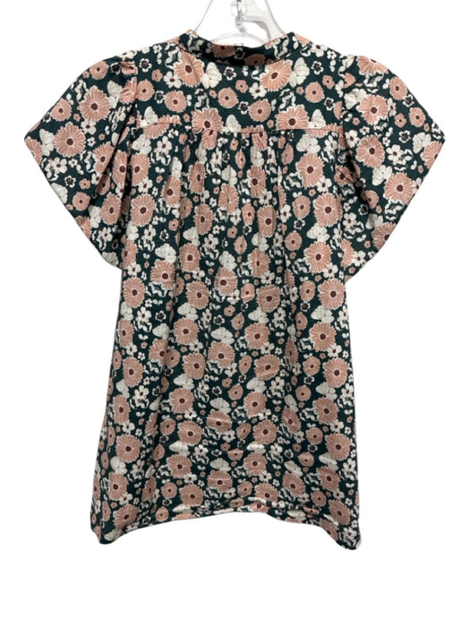Trovata Birds of Paradis Size S Navy blue, pink & white Cotton & Viscose Top Navy blue, pink & white / S