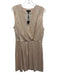 Rag & Bone Size M Beige Pink Silk V Neck Surplice Above Knee Dress Beige Pink / M