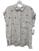 Rails Size M White, Pink, Green Linen Blend Stripe Palm Tree Button Down Top White, Pink, Green / M