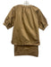 Ann Mashburn Size XS/S Tan Brown Cotton Blend Sateen Short Sleeve Wrap Skirt Set Tan Brown / XS/S