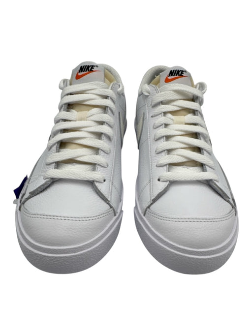 Nike Shoe Size 9 White & Cream Leather Lace Up Logo Low Top Sneakers White & Cream / 9