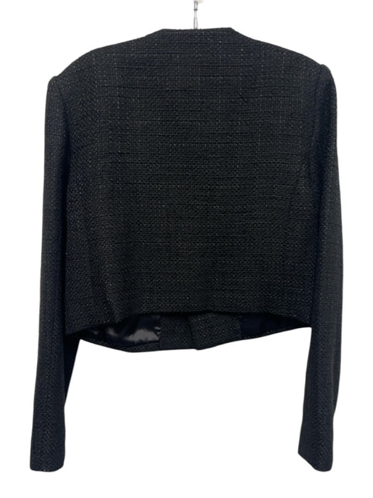 Derek Lam 10 Crosby Size 6 Black Polyester Blend Long Sleeve Tweed Jacket Black / 6