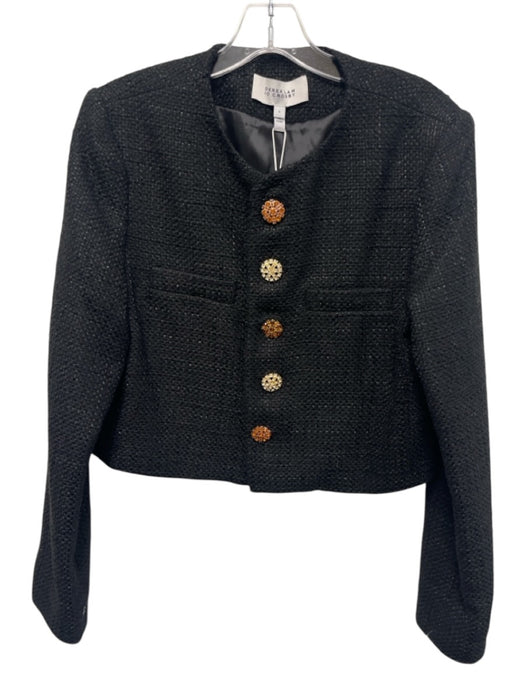 Derek Lam 10 Crosby Size 6 Black Polyester Blend Long Sleeve Tweed Jacket Black / 6