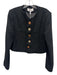 Derek Lam 10 Crosby Size 6 Black Polyester Blend Long Sleeve Tweed Jacket Black / 6