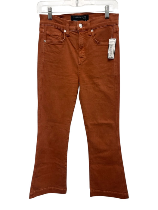 Veronica Beard Jeans Size 26/2 Rust Orange Cotton Denim High Rise Pockets Jeans Rust Orange / 26/2