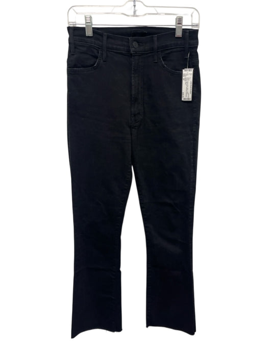 Mother Size 26 Black Cotton Denim High Rise Distressed Jeans Black / 26