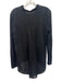 Helmut Lang Size Medium Black Viscose Long Sleeve Sheer Button Front Top Black / Medium