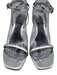 Tory Burch Shoe Size 9 Silver Leather Rhinestone Open Toe Strappy Sandals Silver / 9