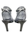Tory Burch Shoe Size 9 Silver Leather Rhinestone Open Toe Strappy Sandals Silver / 9