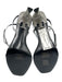 Tory Burch Shoe Size 9 Silver Leather Rhinestone Open Toe Strappy Sandals Silver / 9