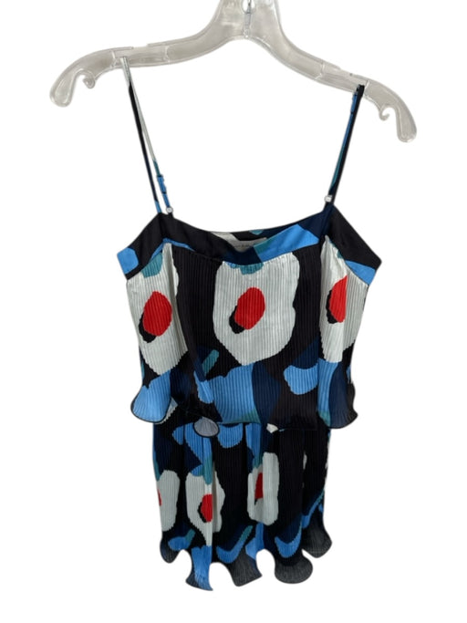 Never Fully Dressed Size 8 Black & Blue Polyester Ruffle Accent pleats Dress Black & Blue / 8