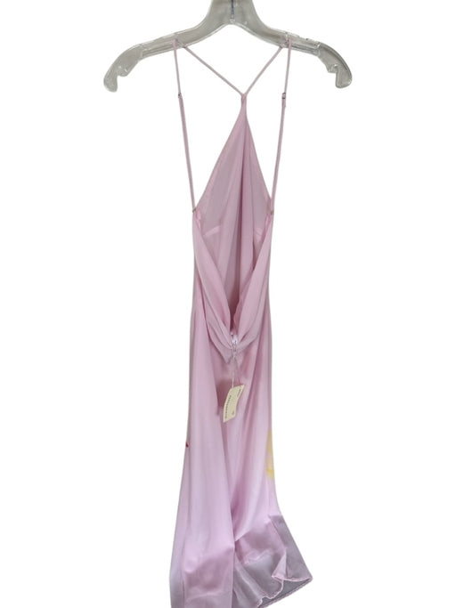 Peppermayo Size 6 Purple floral Polyester Halter Spaghetti Strap Sheer Dress Purple / 6