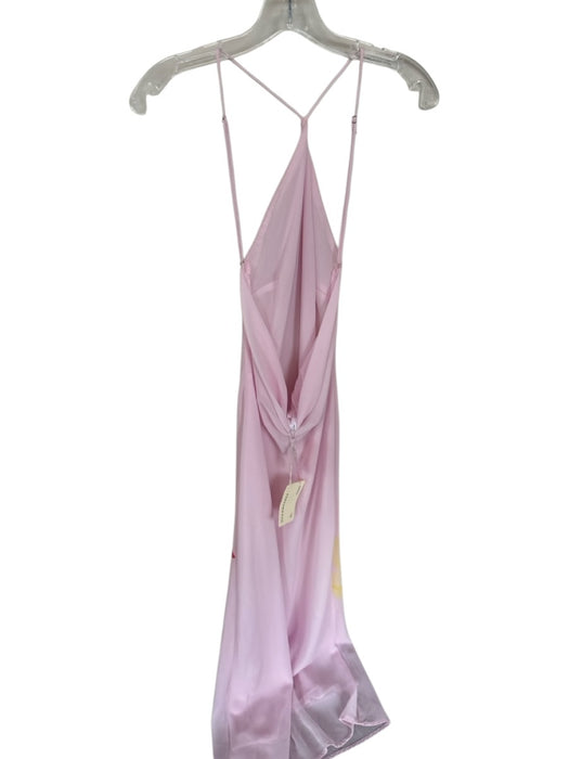 Peppermayo Size 6 Purple floral Polyester Halter Spaghetti Strap Sheer Dress Purple / 6