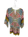 Atina Cristina Size M Multi Polyester Abstract Long Sleeve V Neck Romper Multi / M