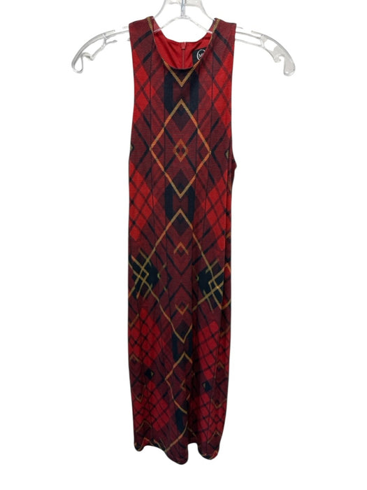 McQ by Alexander McQueen Size XS Lyocell Sleeveless Back Zip Tartan Plaid Dress XS
