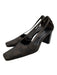 Gucci Shoe Size 36 Brown & Black Canvas Square Point Toe Block Heel Pumps Brown & Black / 36