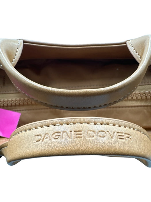 Dagne Dover Tan Brown Vegan Leather Zip Top Structured Multiple Compartments Bag Tan Brown / Medium