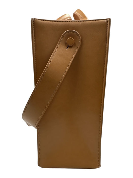 Dagne Dover Tan Brown Vegan Leather Zip Top Structured Multiple Compartments Bag Tan Brown / Medium