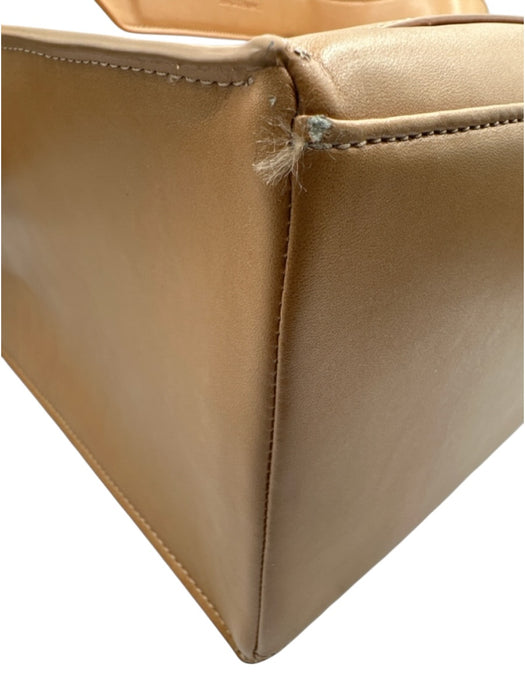 Dagne Dover Tan Brown Vegan Leather Zip Top Structured Multiple Compartments Bag Tan Brown / Medium