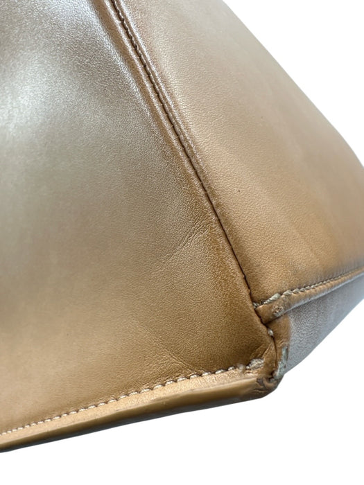 Dagne Dover Tan Brown Vegan Leather Zip Top Structured Multiple Compartments Bag Tan Brown / Medium