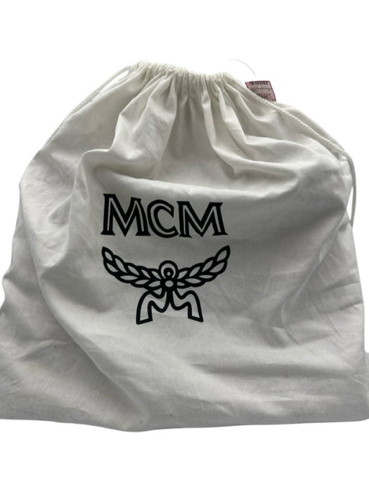 MCM Brown Coated Canvas Leather Detail Monogram Multiple Straps Tote Bag Brown