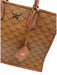 MCM Brown Coated Canvas Leather Detail Monogram Multiple Straps Tote Bag Brown