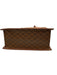MCM Brown Coated Canvas Leather Detail Monogram Multiple Straps Tote Bag Brown