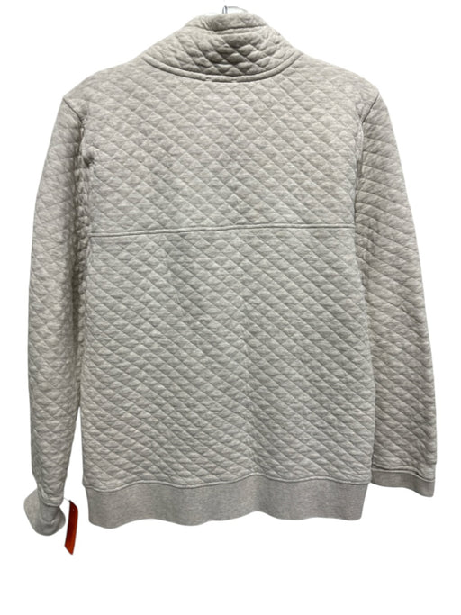 Patagonia Size M Grey Cotton Blend 1/4 Button Quilted Mock Neck Jacket Grey / M