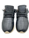 Esseutesse Shoe Size 37 Black Leather Lace Up Fringe Detail Platform Shoes Black / 37