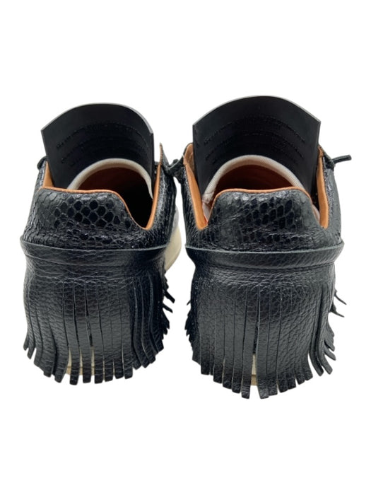 Esseutesse Shoe Size 37 Black Leather Lace Up Fringe Detail Platform Shoes Black / 37