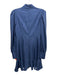 Aqua Size S Navy Poly Blend Cowl Bodice Button Detail Long Sleeve Dress Navy / S